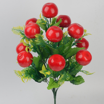 Simulation 12 Apple orange peach pomegranate pepper potted fruit Qingming sacrifice tomb sweeping Buddha tribute plastic fake bouquet
