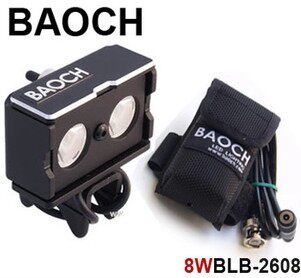 Taiwan BAOCH 8W Climbing Car Night Riding Professional Race Ultra High Brightness LED Bike Light BLB-2608L