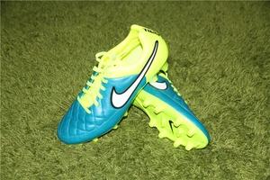 Мужские футбольные бутсы Nike Legend 5 сине-желтого цвета с натуральной травой Nike Tiempo Legacy FG