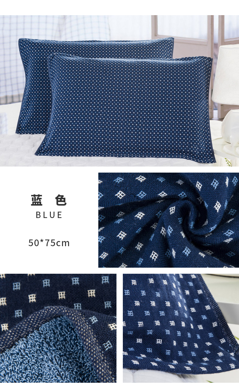 100% cotton khăn một cặp lưới nghĩa vận chuyển khăn lớn bông gạc Chen đầu gối thấm nước mềm - Khăn gối áo gối