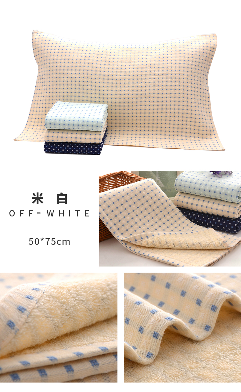 100% cotton khăn một cặp lưới nghĩa vận chuyển khăn lớn bông gạc Chen đầu gối thấm nước mềm - Khăn gối áo gối