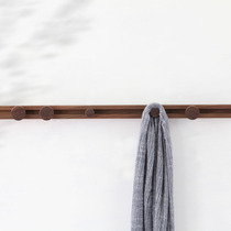 Sliding solid wood clothes adhesive hook wall hanging creative coat hook door porch hangers toilet storage adhesive hook