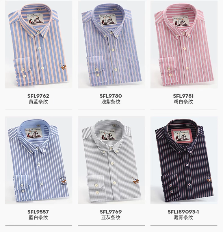 Paul sọc mùa thu và mùa đông cotton cộng với áo nhung dày nam thanh niên kinh doanh bình thường áo sơ mi ấm tay