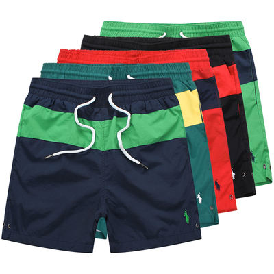 polo shorts for men, summer men's three-part pants, loose quick-drying Paul striped beach pants, casual sport underpants