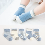 Mùa xuân và mùa thu Trẻ sơ sinh Bít tất Trẻ em Cotton Đàn ông và Phụ nữ Trẻ sơ sinh Bé 1-3-5-7 Năm Thu mỏng - Vớ