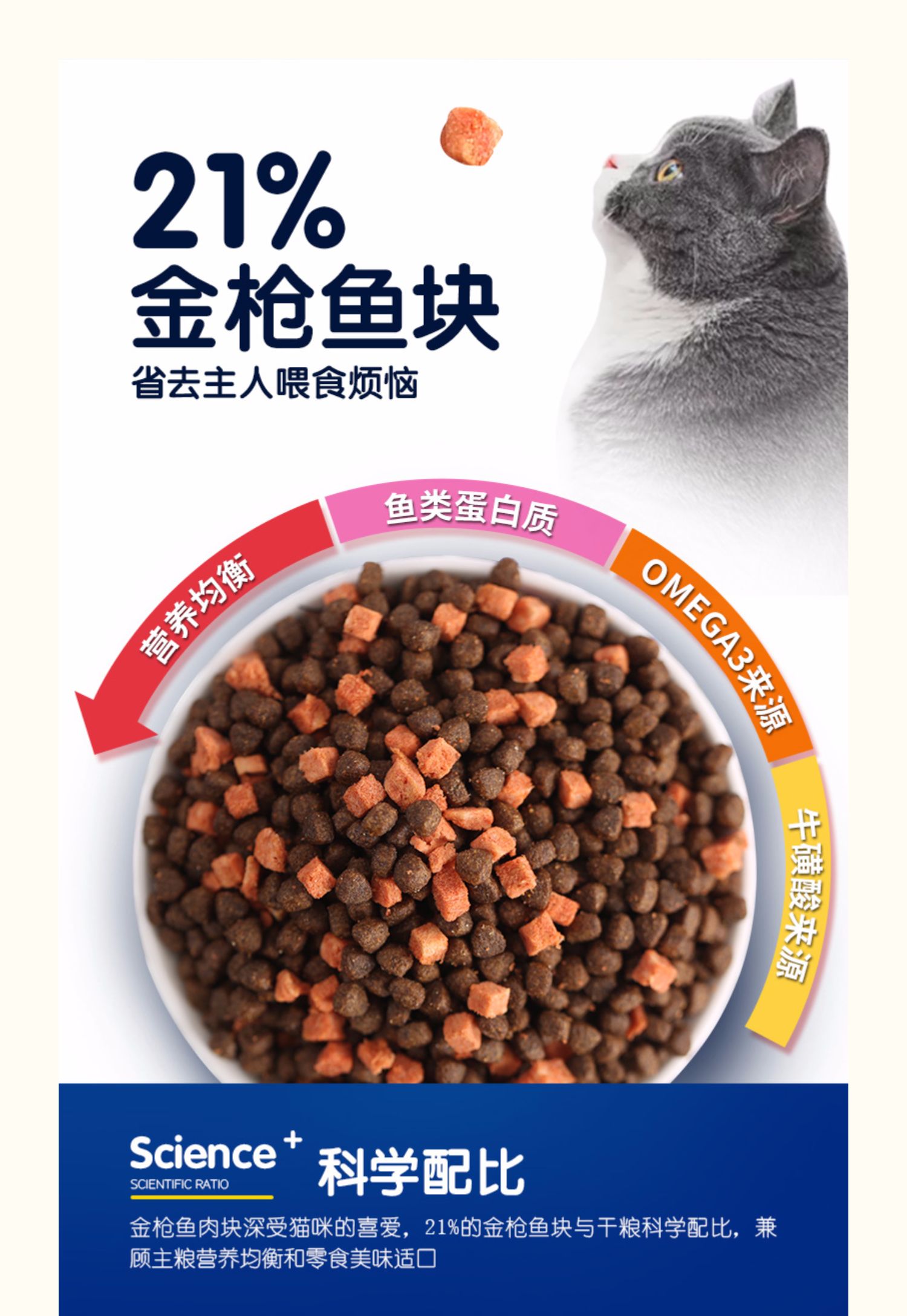 Cá ngừ mực Mai Fudi chặn thức ăn cho mèo 100g * 5 Mỹ ngắn Anh xanh ngắn thành thức ăn cho mèo chiến đấu với thức ăn tự nhiên - Cat Staples hạt mèo