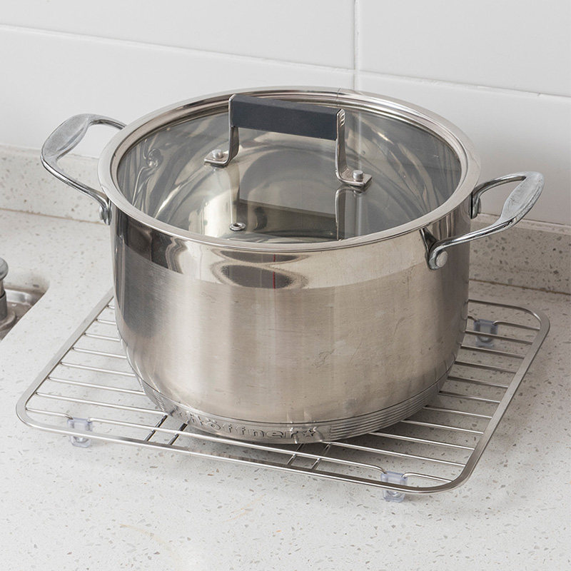 304 stainless steel kitchen anti-scalding pot pad rack high temperature heat-resistant insulation pad tableware pad tray drain rack