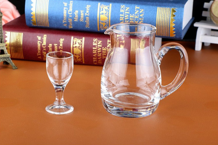 Ликер Cup 健力加厚水晶白酒酒具玻璃分酒器小茶海家用小白酒杯饭店用一口杯 Powerlifting