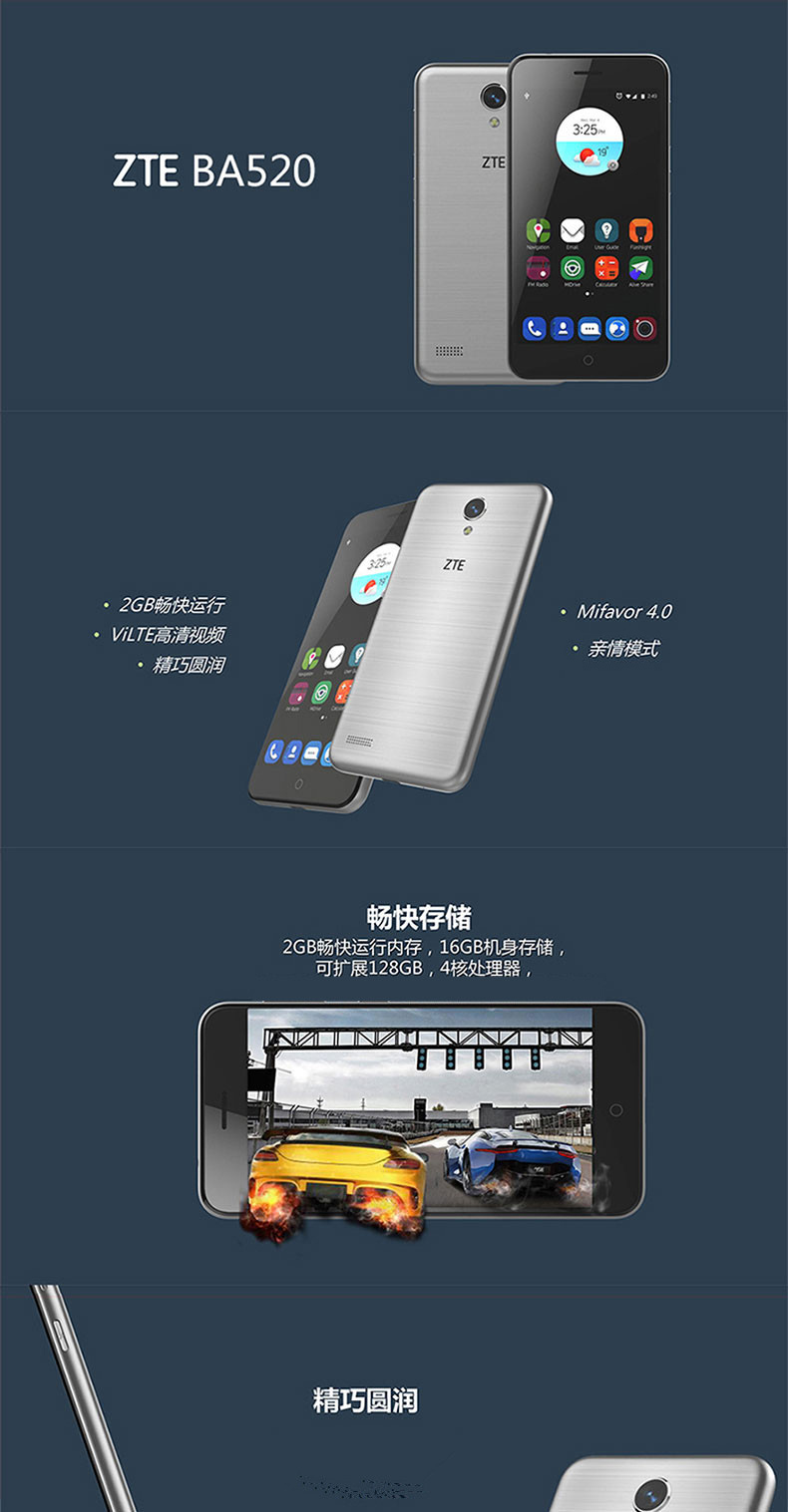 Bao Shunfeng [gửi vỏ phim] ZTE ZTE BA520 Unicom di động 4G thông minh máy cũ sinh viên điện thoại di động