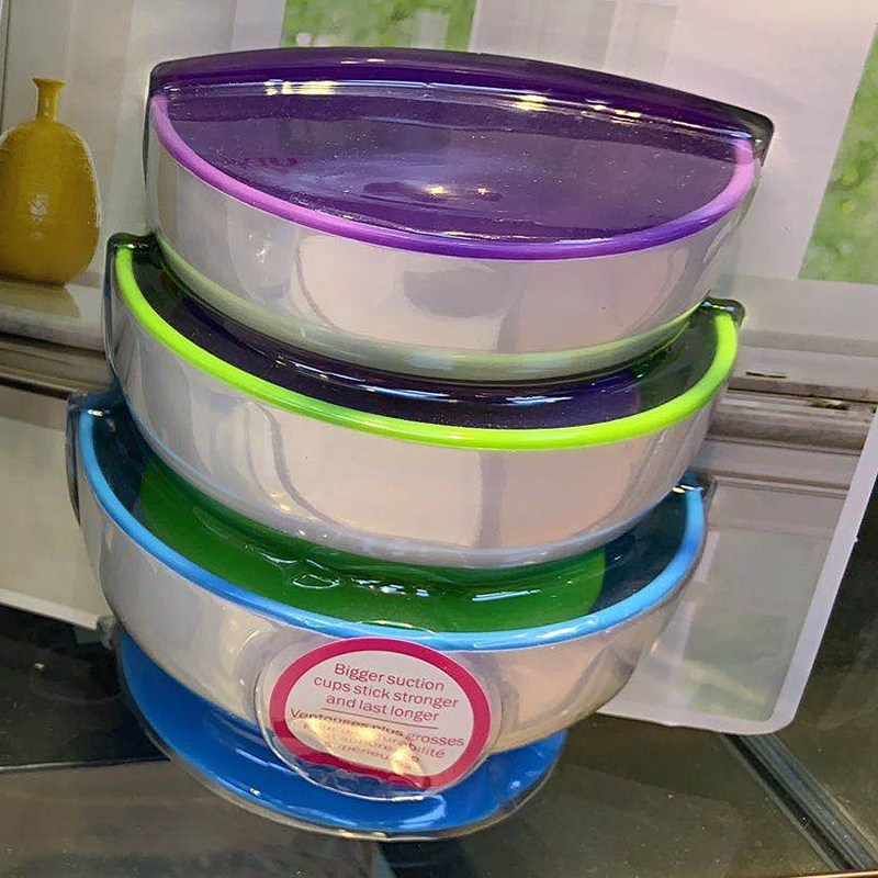 American Munchkin Mackenzie Baby Suction Bowl Training Bowl Three Baby Supplementary Bowl Tableware