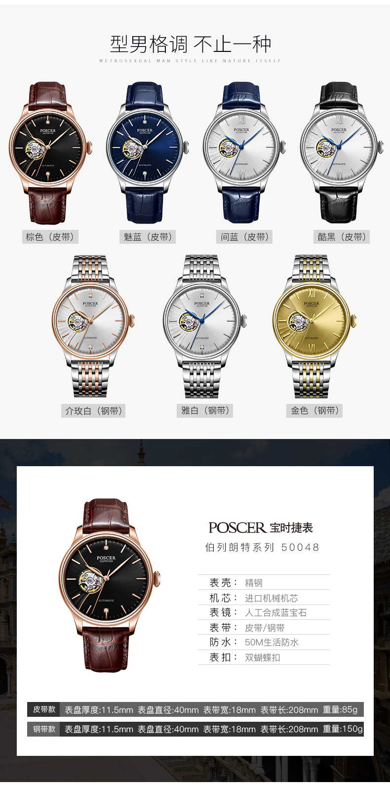 Montre bracelet pour homme POSCER    - Ref 3271298 Image 13