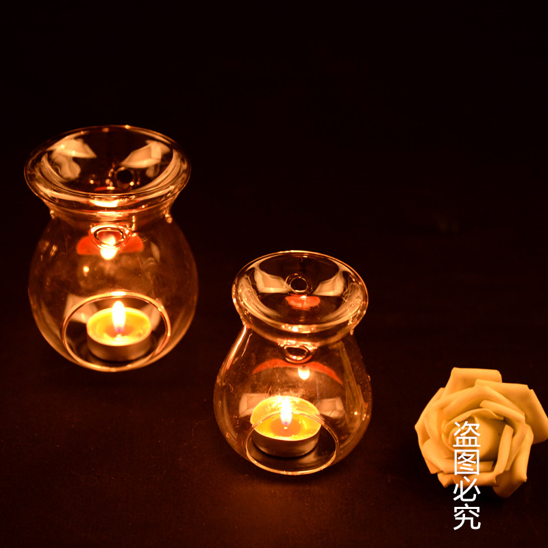 Aromatherapy candle holder handmade heat-resistant glass hand-painted European and American style aromatherapy stove