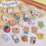 Мультяшная милая брошь, акриловый значок, булавка, сумка, упаковка, японские и корейские, с медвежатами