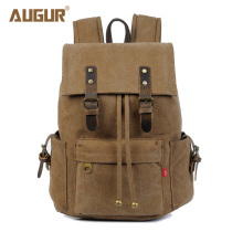 AUGUR soaring canvas backpack drawstring for men and women with solid color outdoor leisure travel large capacity Fashion Bag