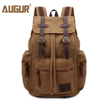  AUGUR canvas bag retro casual business travel mountaineering mens hand carry carrying back shoulder student school bag