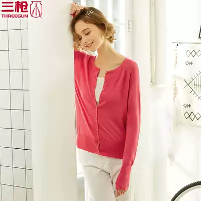 Three guns base shirt long sleeve women cardigan long sleeve women cardigan spring summer thin sanitary clothes 81390
