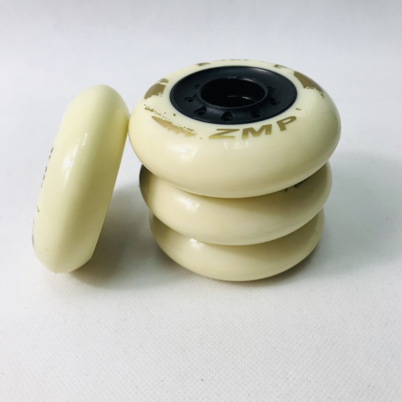 PU wheel stock clear cabin hair yellow flat flower wheel Skate Wheel Grumble hardness 85a with option with bearing