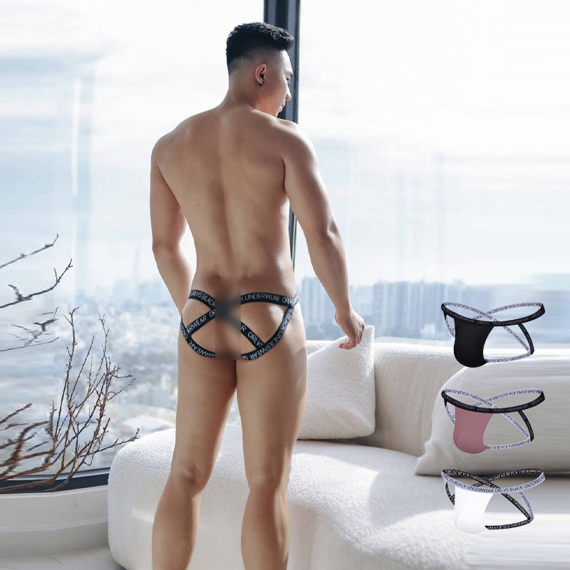 Sexy Men's Thong with Cross-Back Straps, Trendy, Comfortable, Breathable T-Back Underwear, Unique and Stylish Men's Underwear Sexy Men's Thong with Cross-Back Straps, Trendy, Comfortable, Breathable T-Back Underwear, Unique and Stylish Men's Underwear