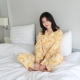 Đồ ngủ cỡ lớn nữ chất béo mm200 kg mùa thu cotton lỏng mùa xuân và mùa thu dài tay áo hai phần mỏng có thể được mặc bên ngoài dịch vụ nhà