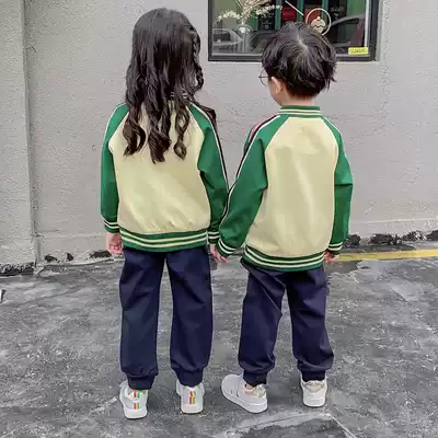 Children's school uniform suit spring and autumn Primary School kindergarten Garden uniform custom class uniform College English style first grade Green