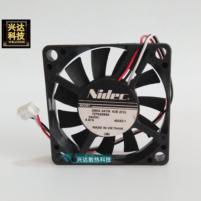 Original NIDEC24V mute 5010 5CM inverter fan 0 07A D05X-24TM