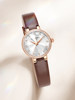 King's Light Series Light Luxury Retro Small Dial Brown Leather Strap Women's Quartz Watch 31526 New Year Gift