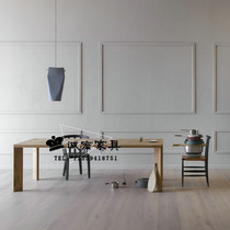 Nordic pure solid wood dining table rectangular desk creative desk fashion personality conference table desk workbench