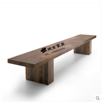 Nordic pure solid wood long stool home living room dining table stool long wooden stool fashion door changing shoe stool bed end stool