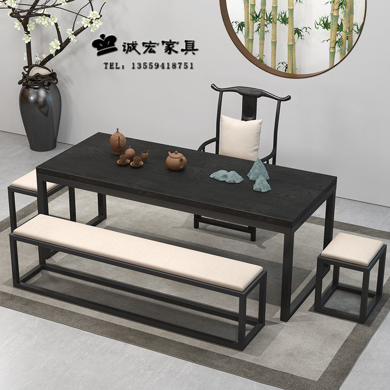 New Chinese style Zen tea table office drinking tea table and chair combination home kung fu tea table tea table making tea table tea art table - Taobao