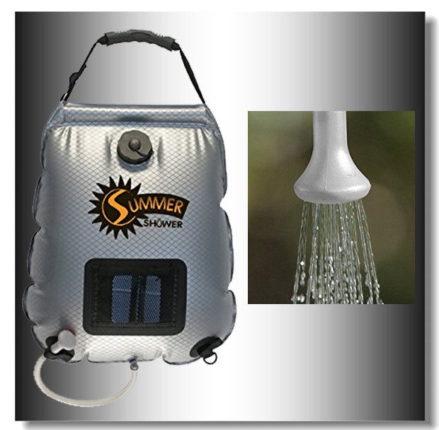 US Direct Mail-Outdoor Camping Composite 4 Layer Solar Hot Water Bag Shower Bag 5 Gallon PVC Bath Bag