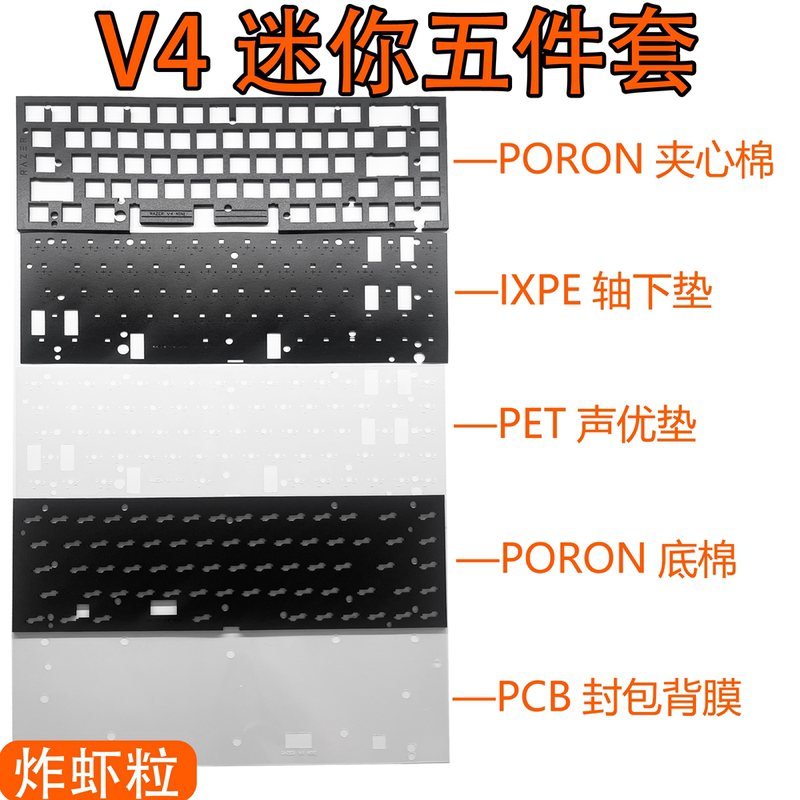 Razer Black Widow Spider V4Mini V4 Mini Sound Pad Poron Sandwich Cotton Ixpe Under-Pad