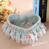 Tian Yuan Lace Cloth Art Collection Basket Creative Hand Choreography Tabletop Storage Basket Jewelry Key Containing Basket