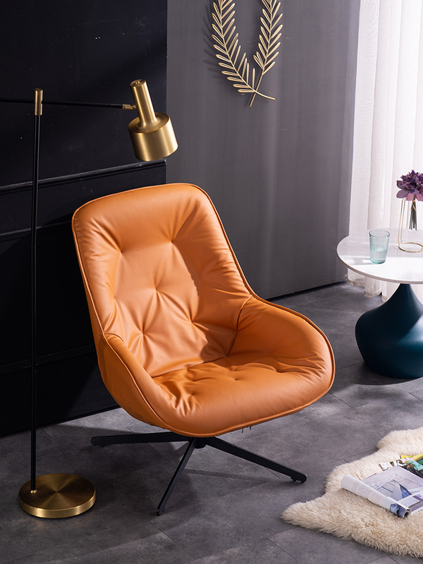 Modern minimalist living room Italian style single rotating small sofa balcony modern leisure tiger chair eggshell chair technology cloth