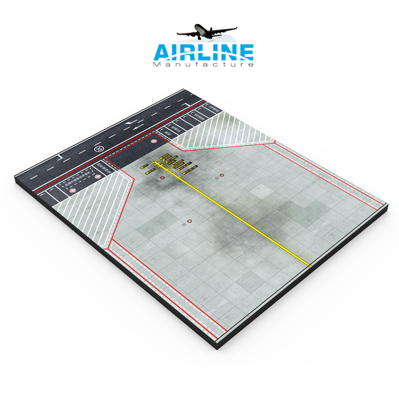 1:400 Scale Passenger Plane Model Display Airport Parking Lot Blueprint Single Aircraft Stand Finished Wooden Base