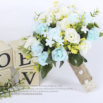 New holding flower white female Photo Wedding Photo photography props simulation Korean wedding bride small hand holding bouquet