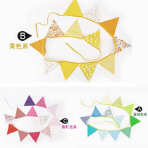 Korean new childrens photography props 100 days baby photo props childrens tent cotton pennant flag hanging flag