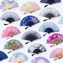 Fan folding fan Summer men and women classical art dance fan costume performance photo studio photography props Chinese style folding fan