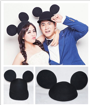 Photo studio wedding photography props location performance photo personality shooting hat beauty photo black lady hat