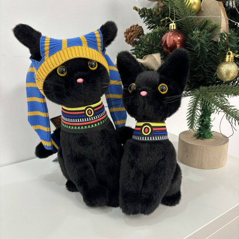 Japan Uoso Forbidden City Ancient Egyptian Civilization Exhibition Black Cat Cute Plush Toy Egyptian Cat Mascot Travel Diary