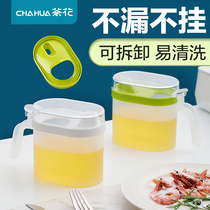 Tea Flowers Large Oil Pot Plastic Home Leakproof Soy Sauce Bottle Kitchen Supplies Oil Cans Jug Loaded Seasoning Bottle small Qingxin
