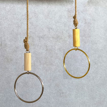 Clothing store hook wall display rack solid wood ring wall hanging womens clothing and childrens clothing store hanging rack decorative ring hanger