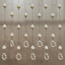 Clothing store crystal ring pearl chain display rack bead chain hanging clothes hanger wall front and side hanging clothes chain