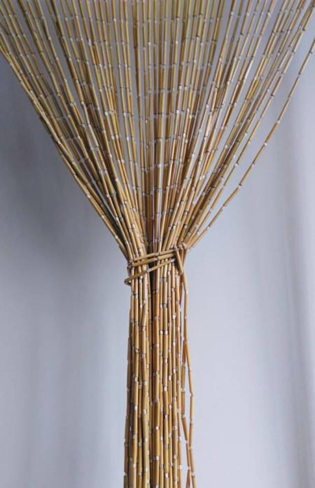 Bamboo Wood Bead Curtain Feng Shui Bamboo Door Curtain Living Room Dining Room Dining Room Dining Room Chinese Partition Hung Curtain-closed Curtain Summer Mosquito encryption