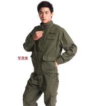 Spring and autumn cotton work clothes Factory repair welding clothes Labor protection clothes Outdoor work clothes Canvas washed cotton