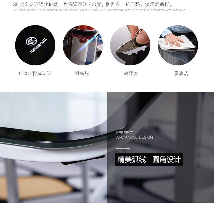 Với bếp cảm ứng bàn ăn gấp bàn căn hộ nhỏ IKEA kính thiên văn 4 người 6 người đa chức năng rèn sắt - Bàn bàn học cho trẻ