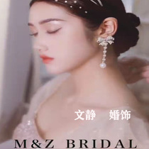 Bride Toast Rhinestone Hair Hoop choker Fairy Dress Headwear Wedding Bow Earrings Women Accessories