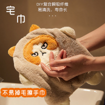 ()House towel A belly of water to wipe the hand towel Hand-painted illustration cute absorbent small towel