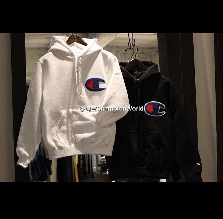 champion japan big logo hoodie