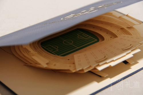 3D Трехмерное приветствие Барселона Трехмерное стадион Творческая бумага для резьбы настройки футбольной бумаги Кубка мира