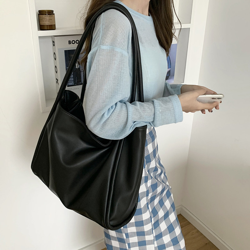 Сумка 小众质感大容量大包软皮单肩包女托特包慵懒风包包妈妈包2023新款 29534